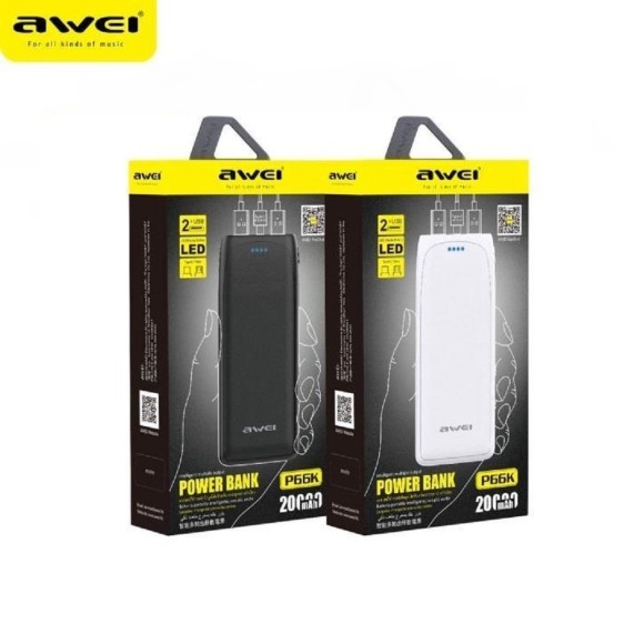 POWER BANK 20000MAH P66K AWEI