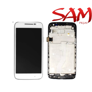 FRONTAL MOTO G4 PLAY BRANCO C/ ARO